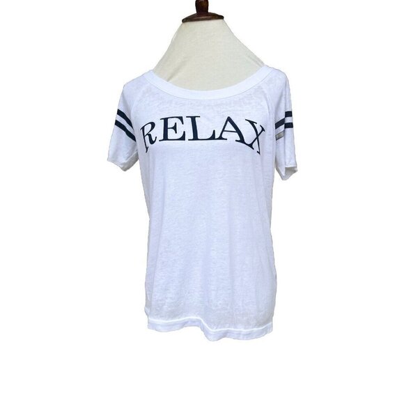 Chaser Women Crew Neck Cut out RELAX T-Shirt Size S - Picture 13 of 16